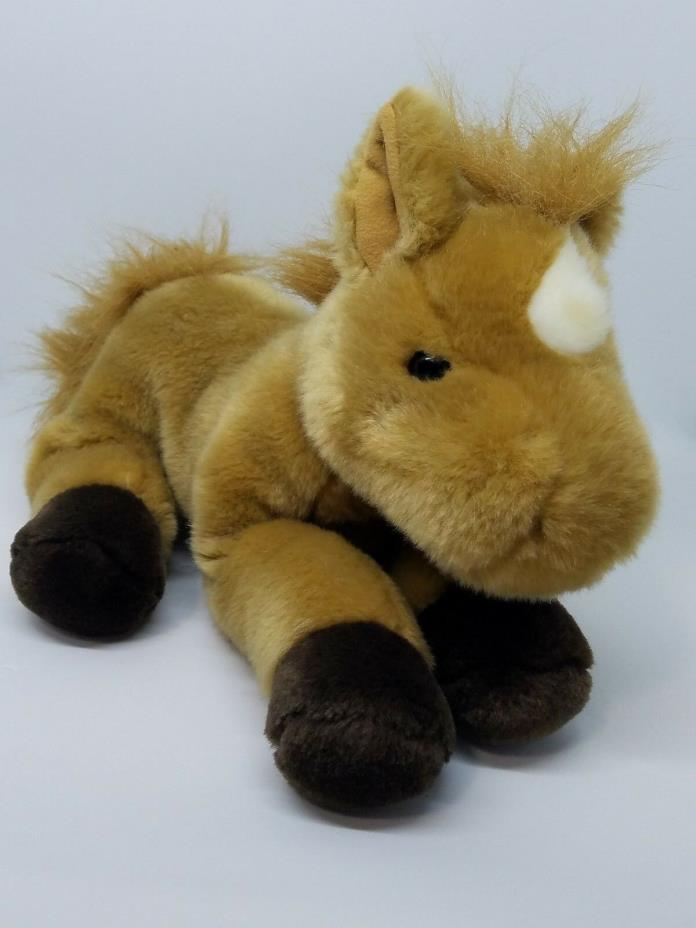 Aurora Pony Horse Stuffed Animal Toy Collectible Plush Brown White Spot Forehead
