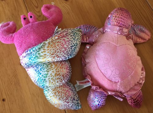 Aurora Sea Sparkles Pink Ocean Animals Glitter Turtle Hermit Crab Lot Mermaid