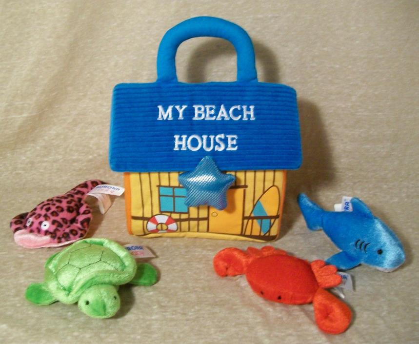 Aurora Baby, My Beach House Soft/Plush Play Set, Turtle, Stingray, Crab, Shark