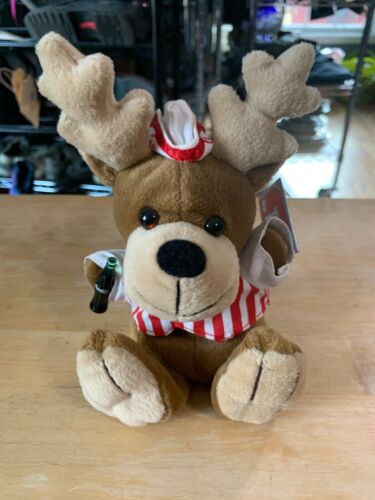 Coca-Cola Brown Reindeer W Coke Bottle. Tags. CB4