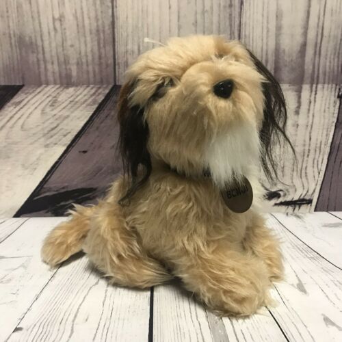 Vintage 1980 Dakin BENJI Plush Stuffed Dog Sitting with Collar & Metal Tag (D3