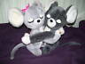 1976 VINTAGE DAKIN Hugging EENY & MEENY MICE HTF VG