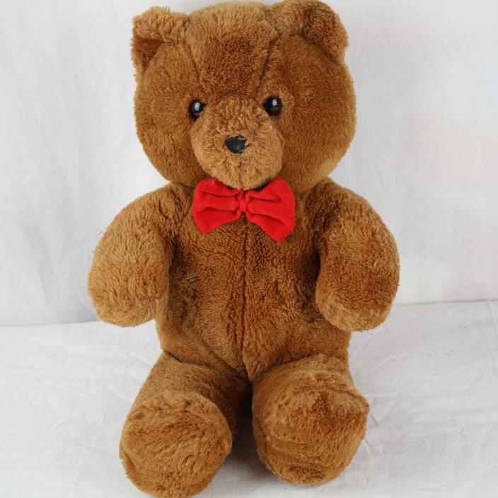 Dakin Fun Farm Honey Jo Teddy Bear Plush Red Bow Tie 22 Inches 1986