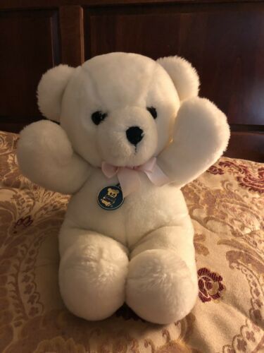 DAKIN 1979 Plush White Cuddles Teddy Bear Stuffed Animal Rare Vintage
