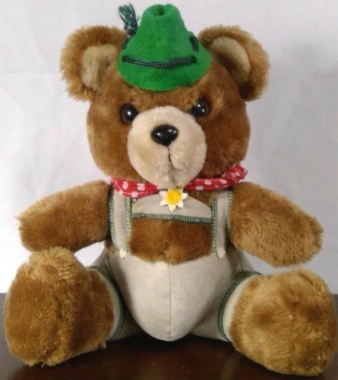 R. Dakin & Co. 1979 bear wearing lederhosen vintage made in Korea 10