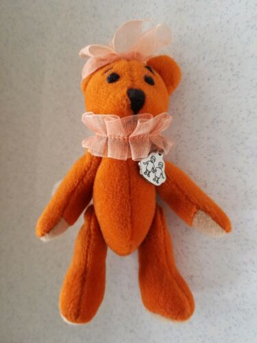 Dakin Applause Zodiac Bears Collection GEMINI Orange Bear Mini 4.5