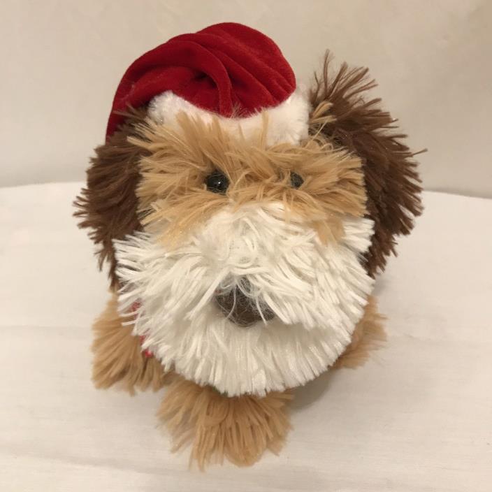 Animated Puppy Brown Plays Jingle Bells Plush Silly And Wild  Wiggles Around Toy
