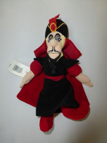 Disney Club JAFAR Plush Aladdin Stuffed Beanie Black Red Gold Cape NWT