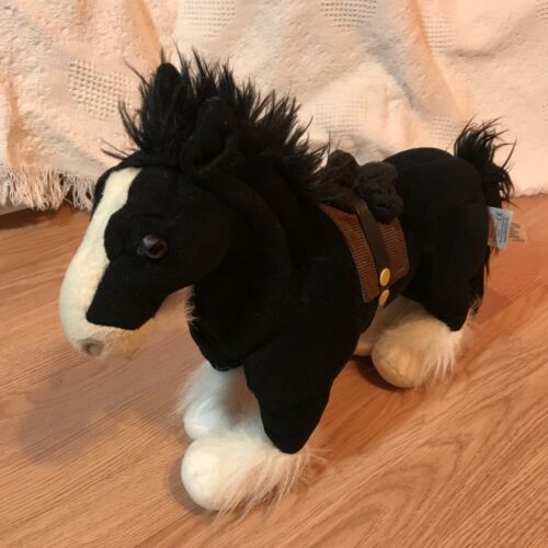 Disney Brave Angus Plush Horse Stuffed Animal Black White Children's Toys