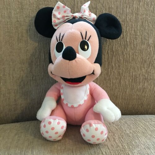 Vintage Playskool Disney Minnie Mouse Baby Plush Doll Stuffed Animal 9