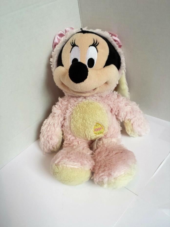 Disney Store Minnie Mouse Bunny Rabbit Costume Plush Pink Easter Stuffed