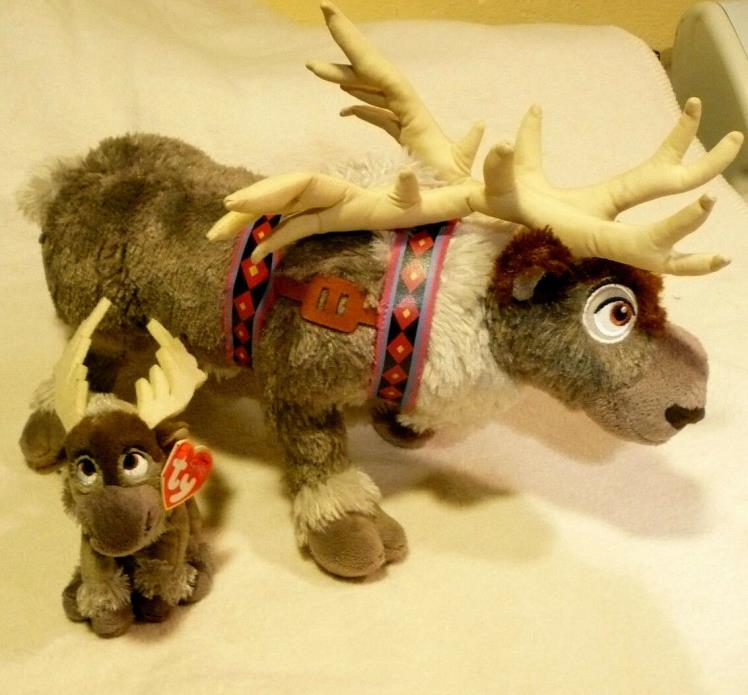 Big Sven and Little Sven – Disney & Ty Stuffed Animals from Frozen Exc. Cond.