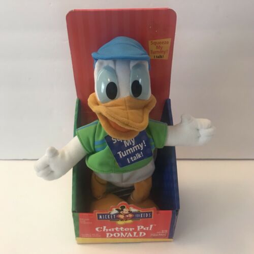 Disney DONALD DUCK Chatter Pal Squeeze Tummy Talks Fisher Price Plush Toy NIB