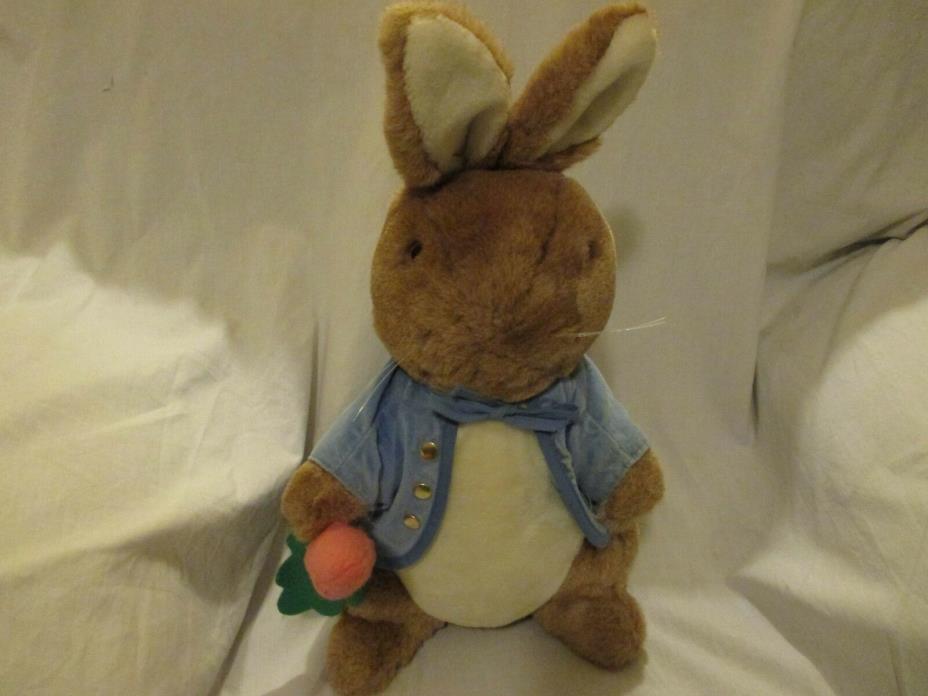 Eden Beatrix Potter Peter Rabbit Holding Carrot Plush 17