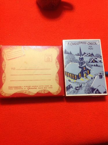 VINTAGE BARKER MUSIC BOX Silent Night Christmas New Year 100-X93 Very Cool