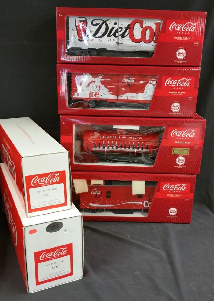 NIB LGB Coca Cola Train Collection No. 45710, 42911, 42913, 44790, 42914, 45805
