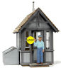 BANTA MODELWORK CROSSING SHANTY F G Scale Railroad Structure Kit Unpaintd BM8065