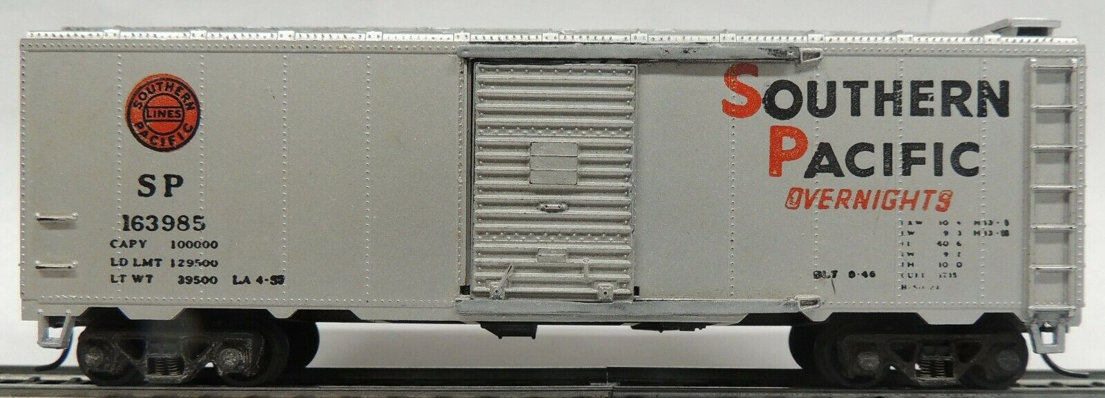 ATHEARN SP OVERNIGHT SILVER 40' BOXCAR RTR ST KD's CAR # 163985  ITEM # 1205