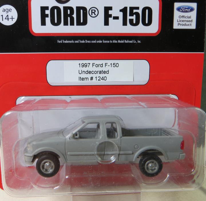 HO 1/87th Atlas 1997 Ford F-150 Pick-up - Undec Gray - BACK!