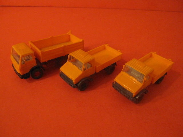 VINTAGE WIKING Lot Of 3 Mercedes Truck Germany 1/87 Scale (Shs602)