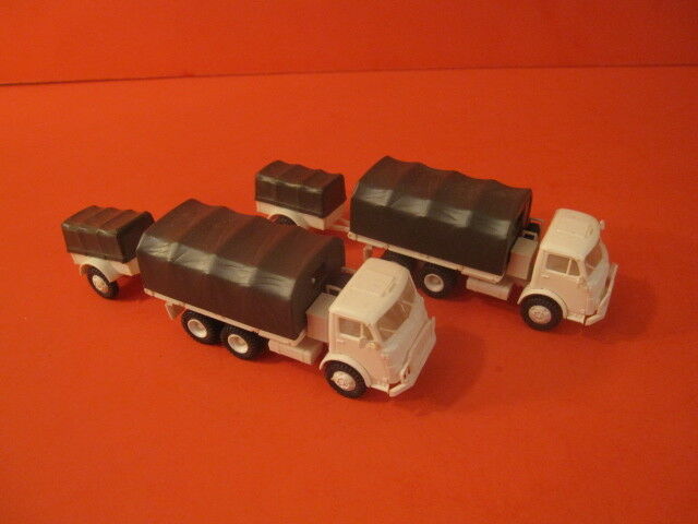 LOT OF 2 ROCO Military Truck With Trailer Austria Vintage 1/87° Scale (Shs591)
