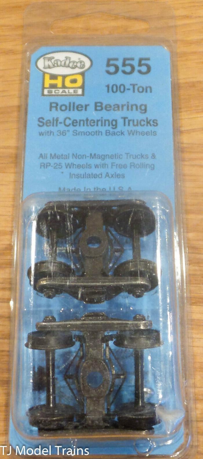 Kadee HO #555 Roller Bearing Self-Centering Trucks 100 Ton