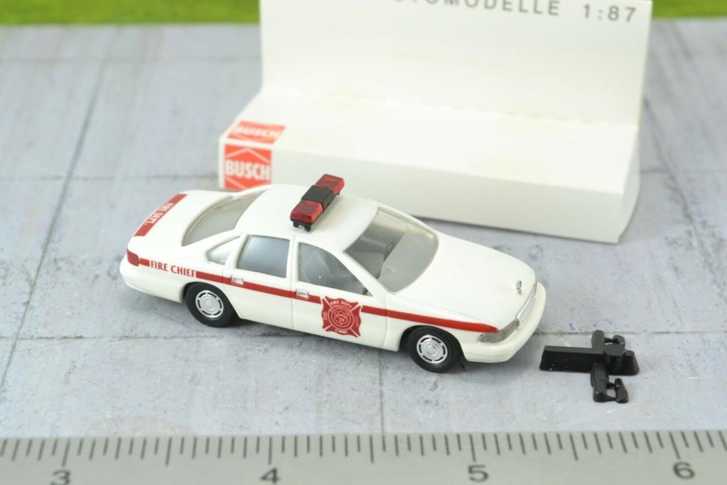 Busch 47605 Chevrolet Caprice Fire Chief Fire Department HO Scale 1:87