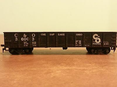 Vintage Model Toy Railroad Train Car Chesapeake & Ohio Open Car Black