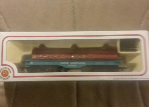 Bachmann HO Great Northern 200 Ton Flat Car With Logs #42764 ! L@@K!