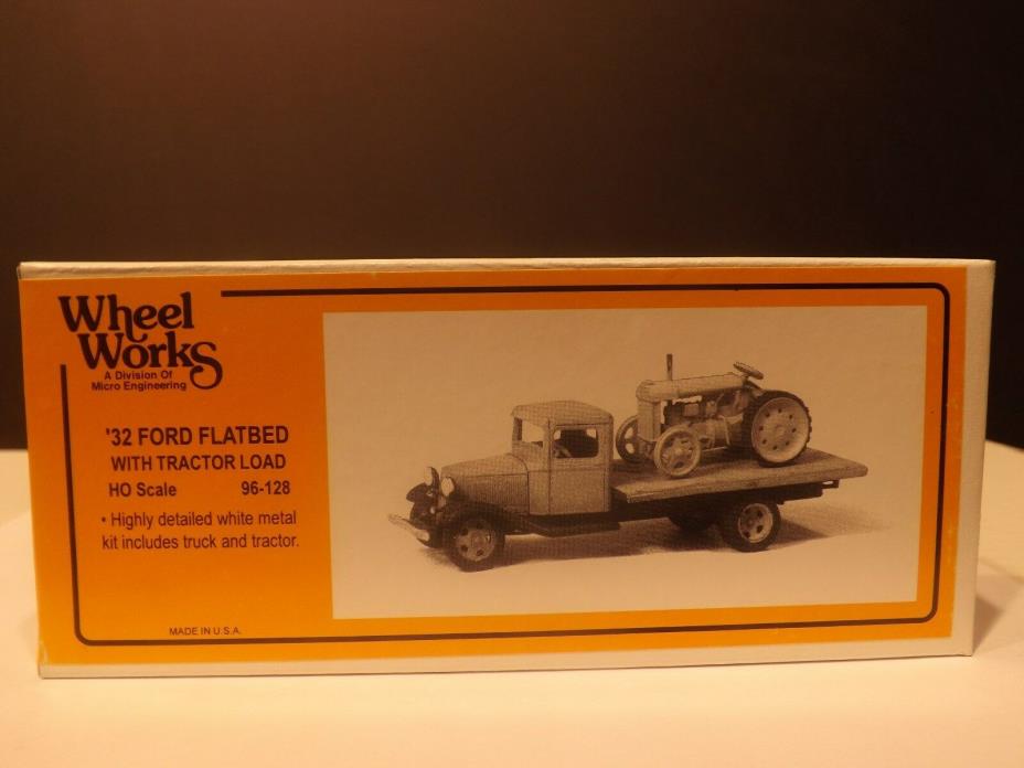 Wheel Works 96-128 - 1934 Ford Flatbed w/Tractor Kit - HO Scale