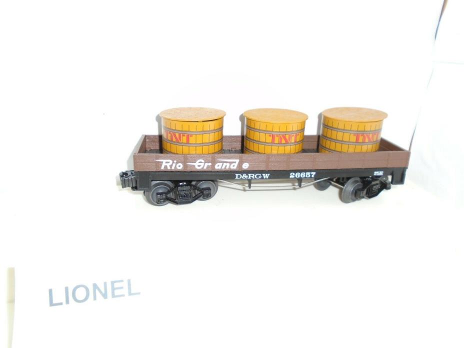 Lionel model railroading  Flat Car TNT Load