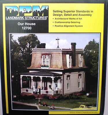 DPM HO 1:87 #12700 OUR HOUSE 2-STORY HOUSE WITH PORCH Mansard Roof, MIB