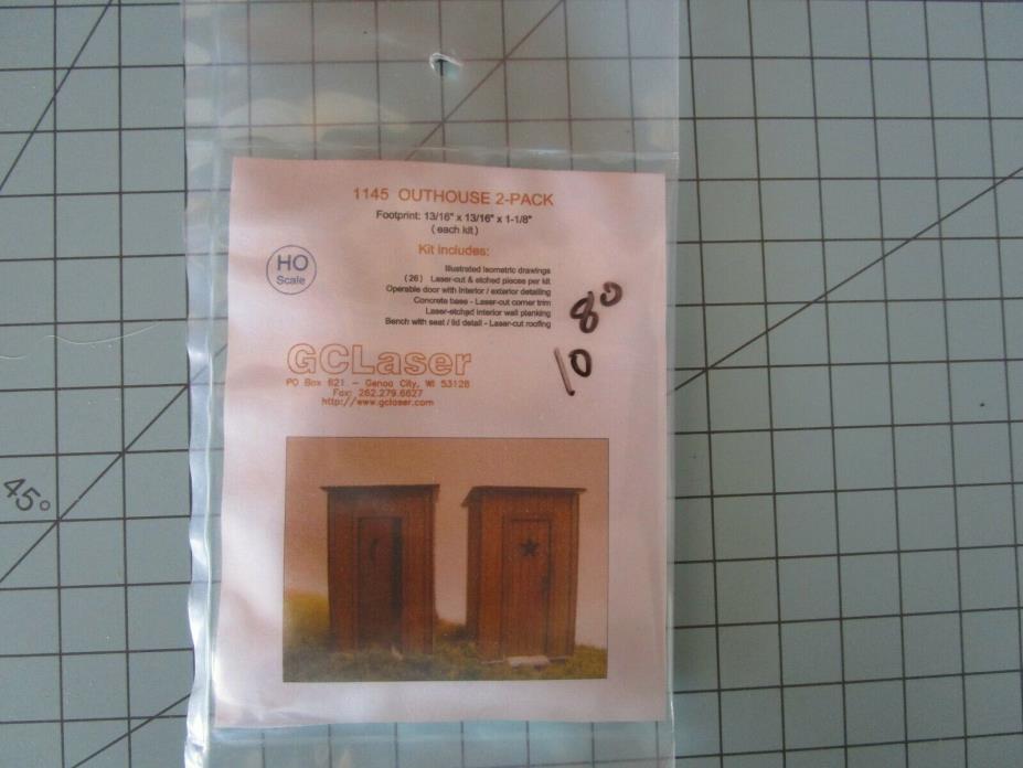 GC Laser HO Scale Out House Kit #1145  2 pack NIB 1/87