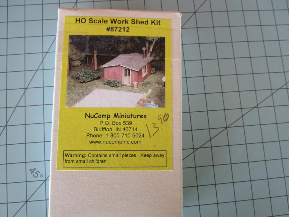 HO Scale NuComp Miniatures Work Shed Building Kit 87212 NIP 1/87