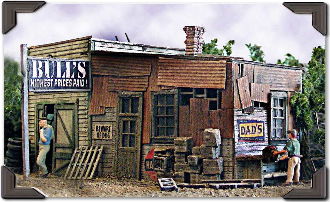 Bar Mills HO Scale 452  Bull's Salvage Building Kit