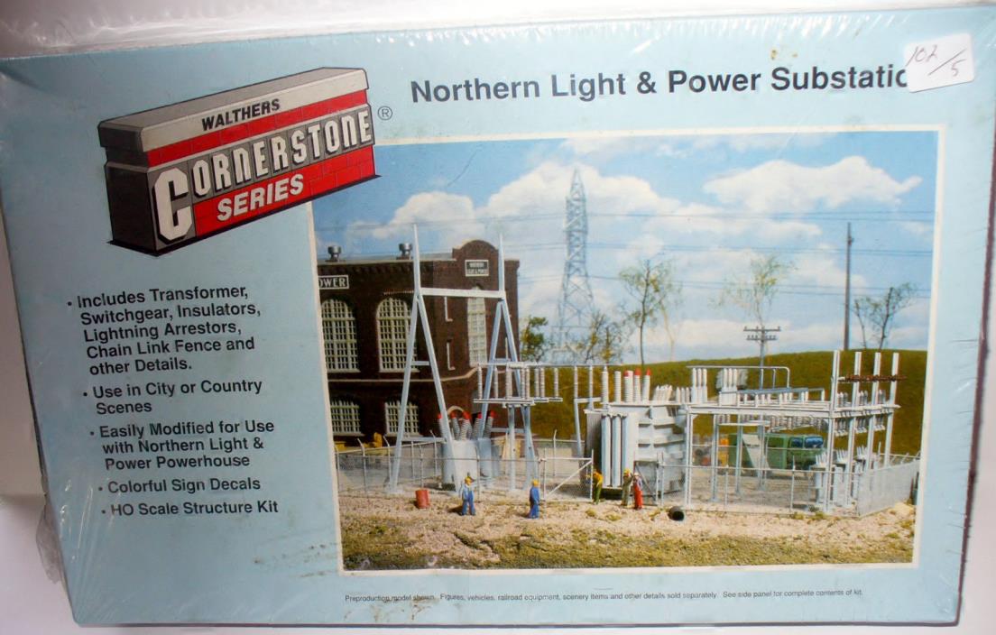 Walthers Cornerstone Northern Light and Power Substation HO scale kit