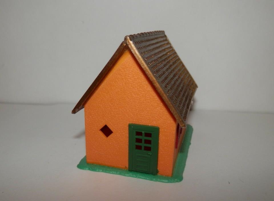 HO Scale Small A Frame House with Gold Roof