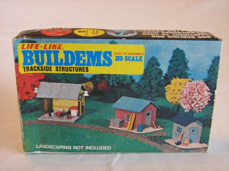 Life-Like Buildems HO Scale #01348 Trackside Structures Kit NIB