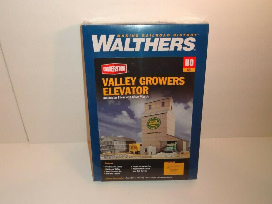 WALTHERS HO 933-3096 VALLEY GROWERS GRAIN ELEVATOR Cornerstone Building/ Kit NEW