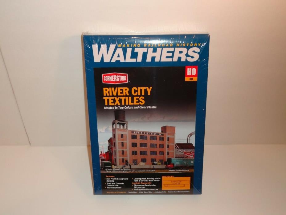 WALTHERS HO 933-3178  RIVER CITY TEXTILES FACTORY Cornerstone Building/ Kit  NEW