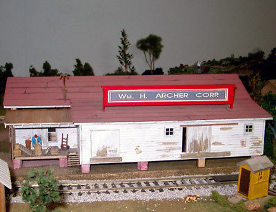 Wm ARCHER CORP FEED STORE HO Model Railroad Structure Unpainted Laser Kit BR107
