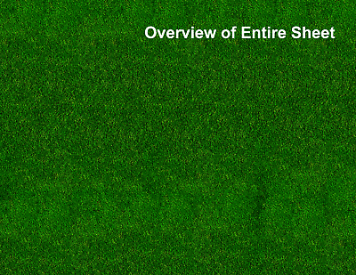 HO Scale Grass Model Train Scenery Sheets –5 Seamless 8.5x11 Coverstock Dk Green
