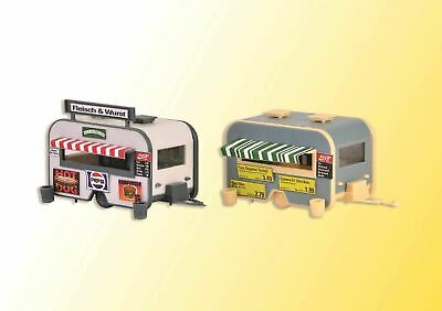 VOLLMER HO SCALE 1:87 FOOD VENDOR STANDS | SHIPS FROM USA | 45144
