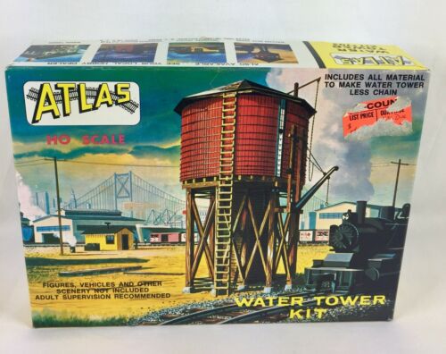 Vintage Atlas Water Tower Kit #703 HO Scale New In Box Unassembled