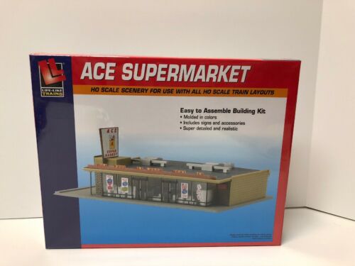 Sealed Life-Like Ace Supermarket Kit HO Scale #433-1330
