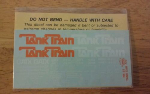 Herald King HO decals PR-51 orange white lettering for TankTrain tank car