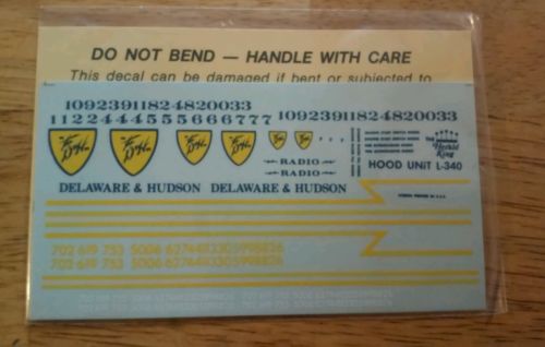 Herald King HO decals L-340 D & H yellow blue letters for 1973 Diesel locomotive