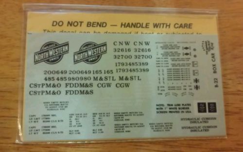 Herald King HO decals B-22 black lettering for Chicago NorthWestern boxcar