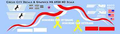Norfolk Southern Veterans Unit 6920 SD60E Decals HO Scale NS Custom
