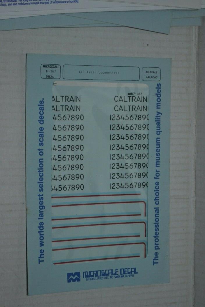 Microscale Decal 87-367 Cal Train Locomotives